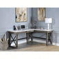 Desirre Rustic Oak Black Wirting Desk/ USB Port