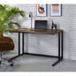 Tyrese Walnut Black Writing Desk/USB