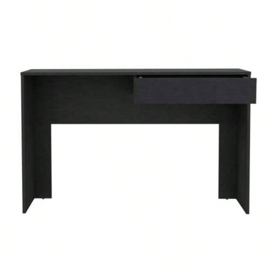 Writing Computer Desk with One Drawer, Black