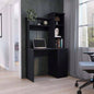 Muncy Computer Desk with Ample Work Surface, Hutch Storage and Single Door Cabinet with 3 - Tier Shelves, White