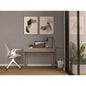 Computer Desk with Two Drawers Writing, Light Gray