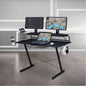 Techni Sport TS - 200 Carbon Computer Gaming Desk with Shelving, Black
