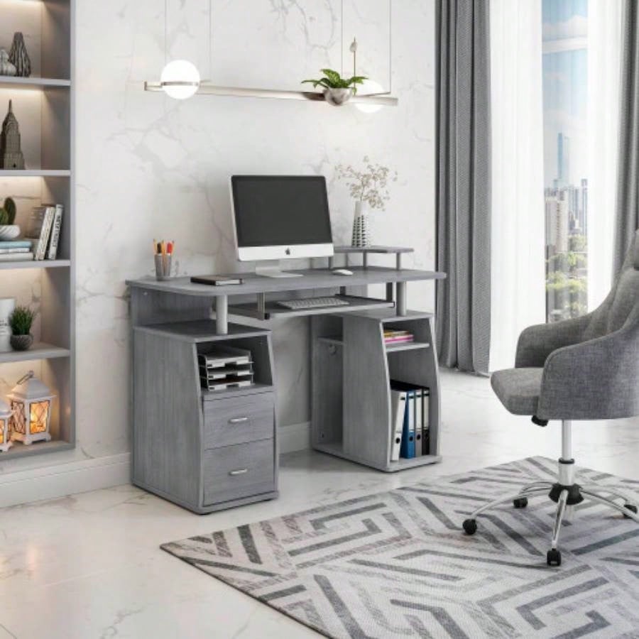 Techni Mobili Complete Computer Workstation Desk With Storage,