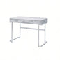 Tigress White Printed Faux Marble Top Writing Desk