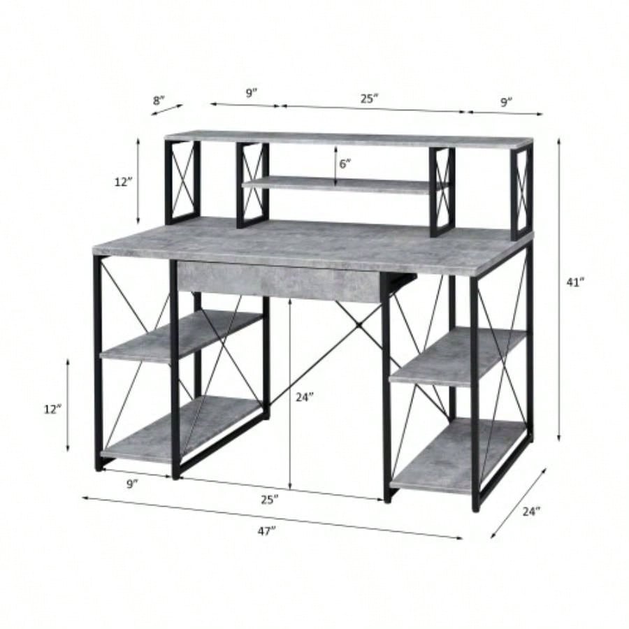 Amiel All Purpose Gray Writing Desk