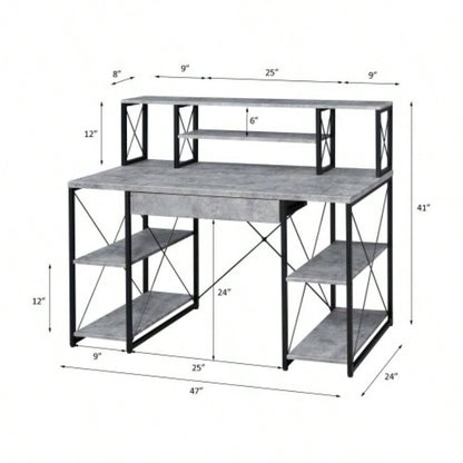 Amiel All Purpose Gray Writing Desk
