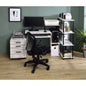 Lyphre Antique White Black Computer Desk