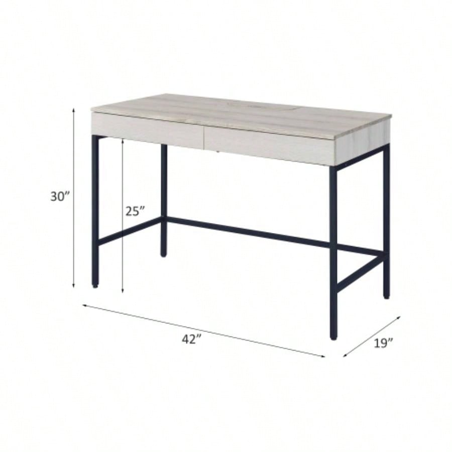 Wendral Natural Black Writing Desk