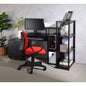 Lyphre Antique White Black Computer Desk