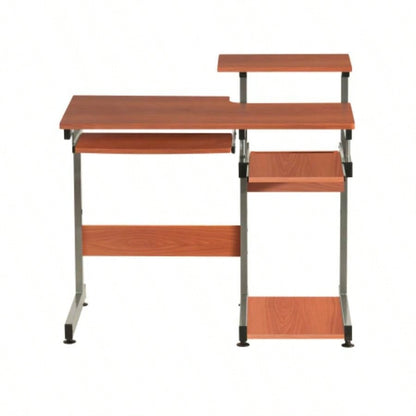 Techni Mobili Complete Computer Workstation Desk, Woodgrain