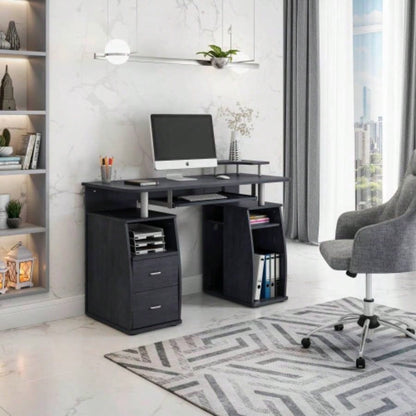 Techni Mobili Complete Computer Workstation Desk With Storage, Espresso