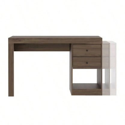 Techni Mobili Expandable Home Office Desk, Walnut