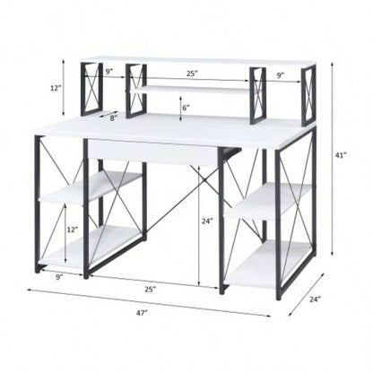 Amiel All Purpose White Writing Desk