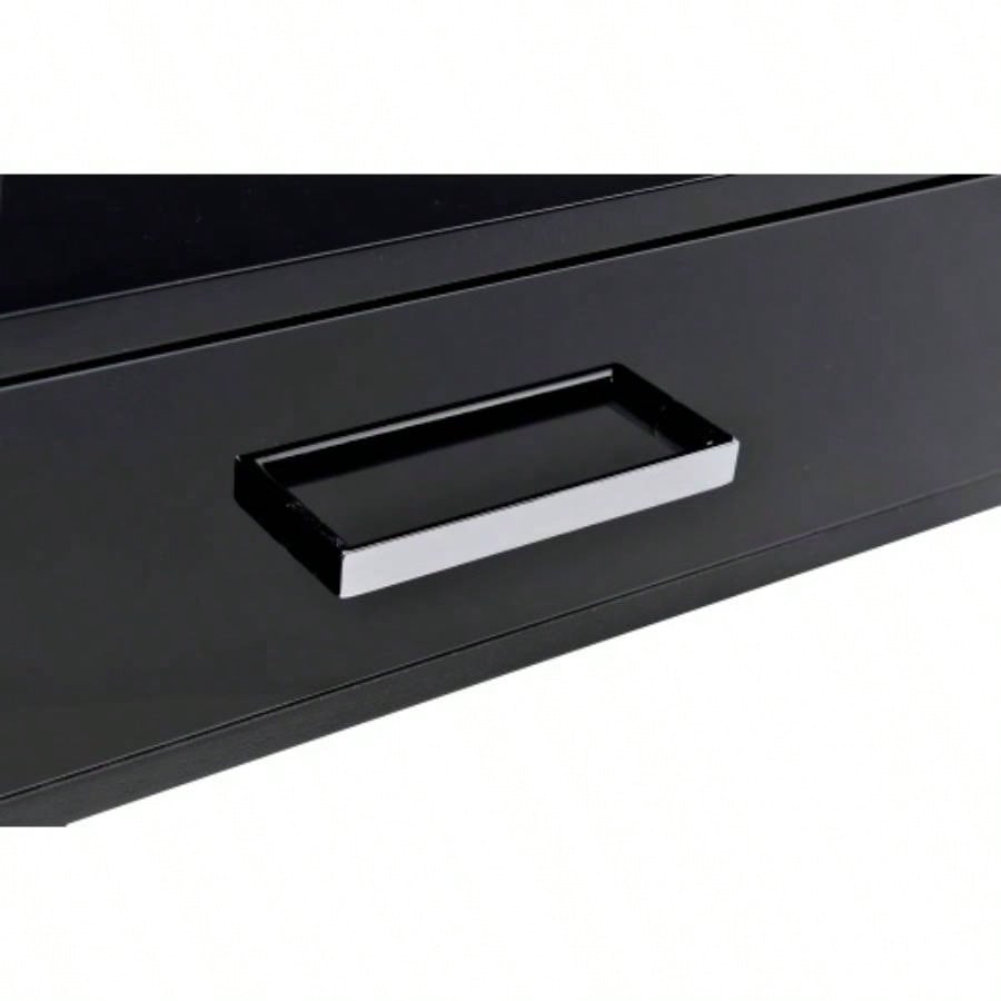 Coleen Black High Gloss Writing Desk/USB
