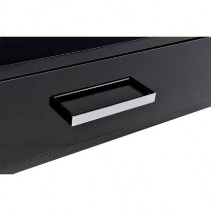 Coleen Black High Gloss Writing Desk/USB