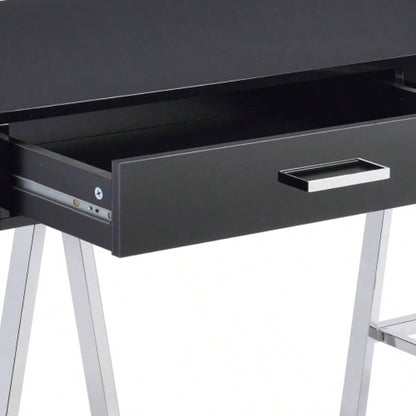 Coleen Black High Gloss Writing Desk/USB