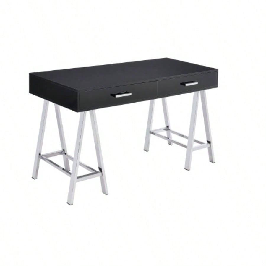 Coleen Black High Gloss Writing Desk/USB