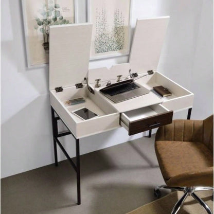 Verster Oak Black Writing Desk/USB