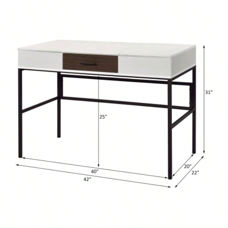 Verster Natural Black Writing Desk/USB