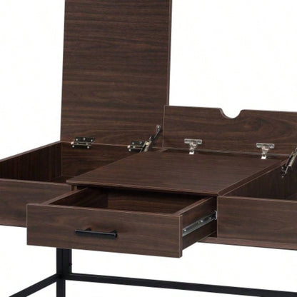 Verster Oak Black Writing Desk/USB
