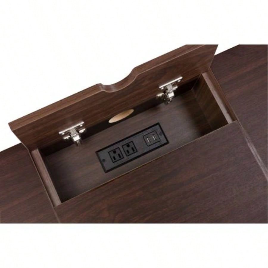 Verster Oak Black Writing Desk/USB