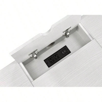 Verster Natural Black Writing Desk/USB