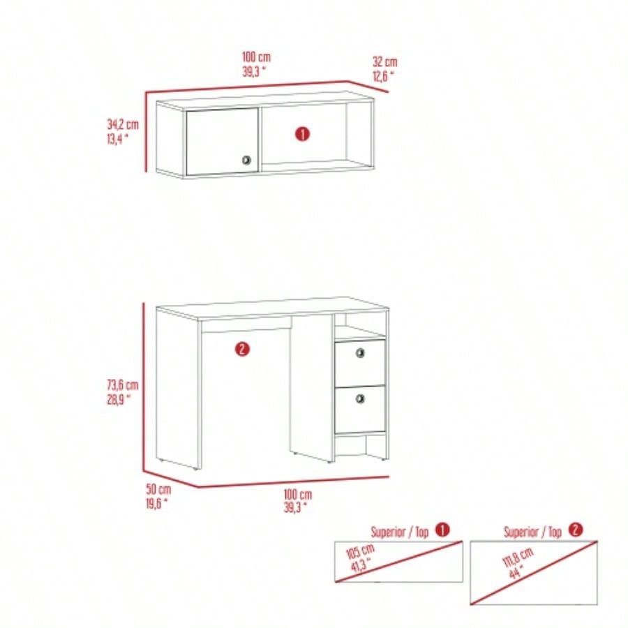Office Set, Three Drawers