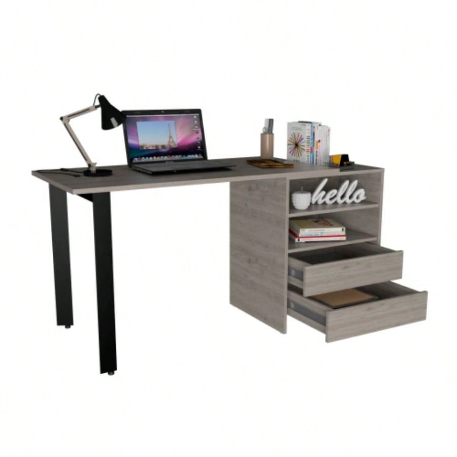 Pragma 120 Writing Desk, Two Drawers, Two Shelves
