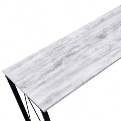 Zaidin Antique White Black Writing Desk