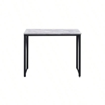 Zaidin Antique White Black Writing Desk