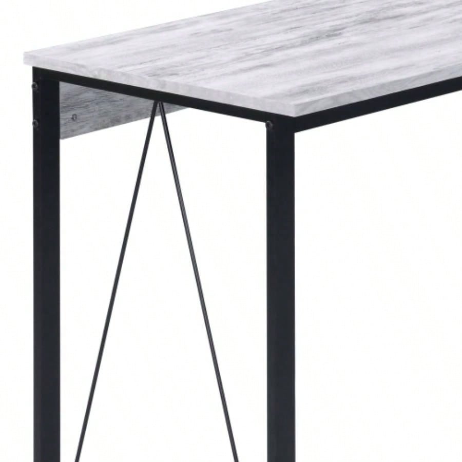 Zaidin Antique White Black Writing Desk