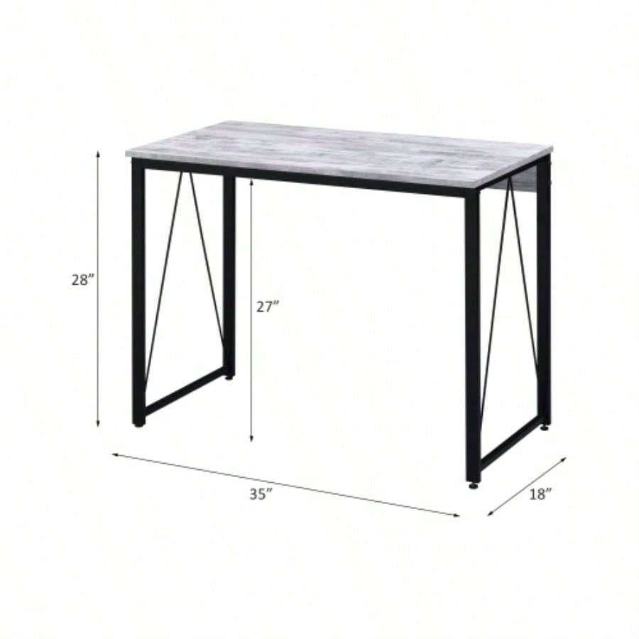 Zaidin Antique White Black Writing Desk