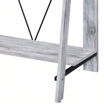 Nypho Antique White Black Writing Desk