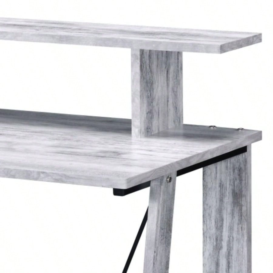 Nypho Antique White Black Writing Desk