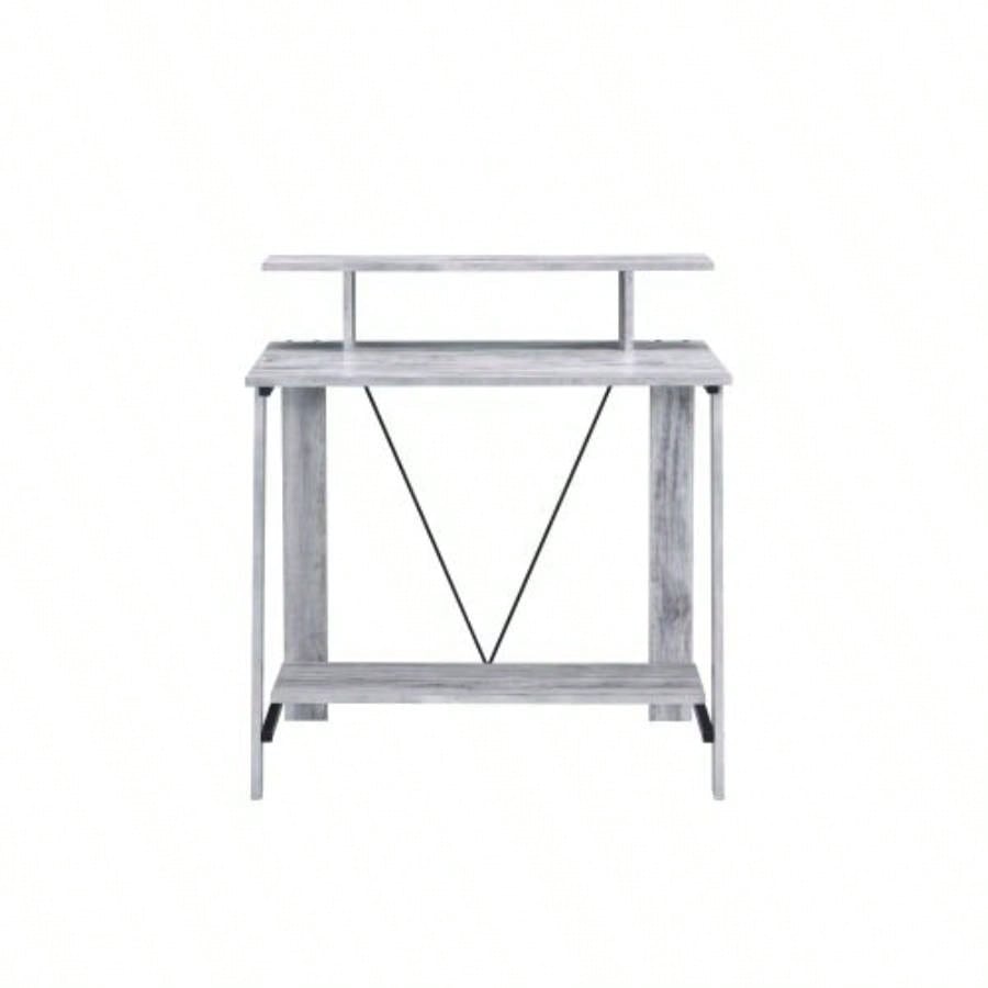 Nypho Antique White Black Writing Desk