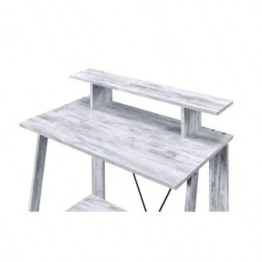 Nypho Antique White Black Writing Desk