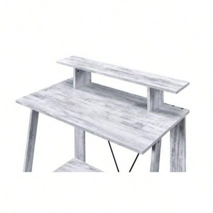Nypho Antique White Black Writing Desk