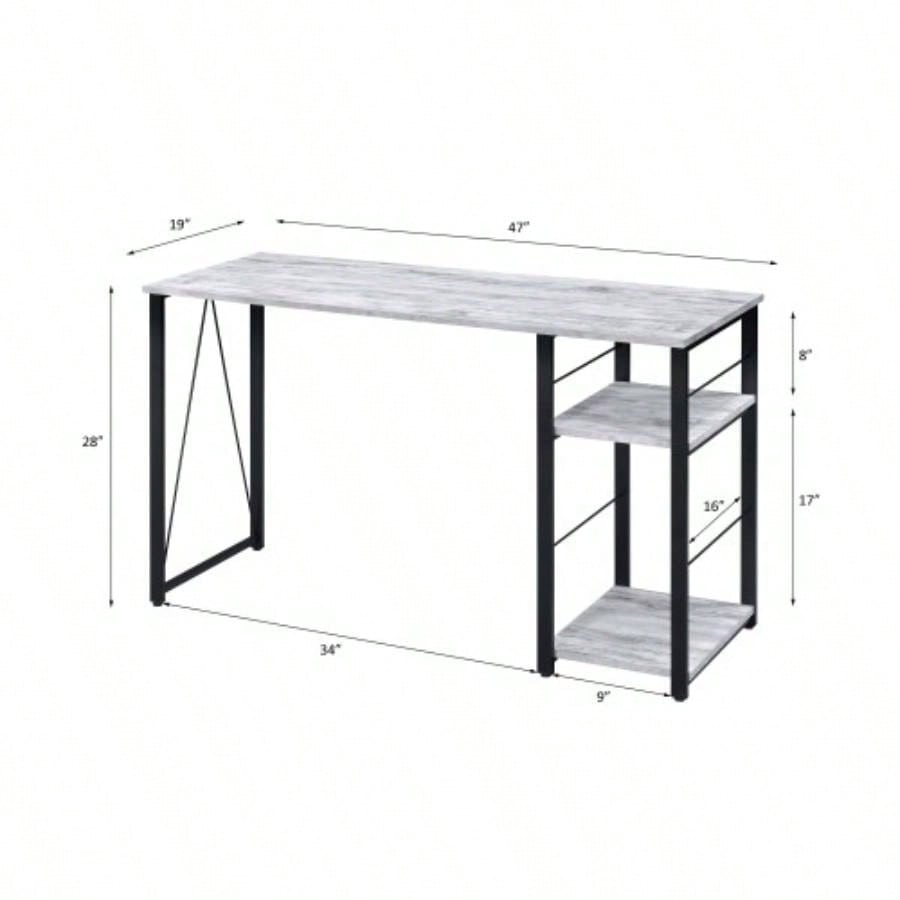 Vadna Antique White Black Writing Desk