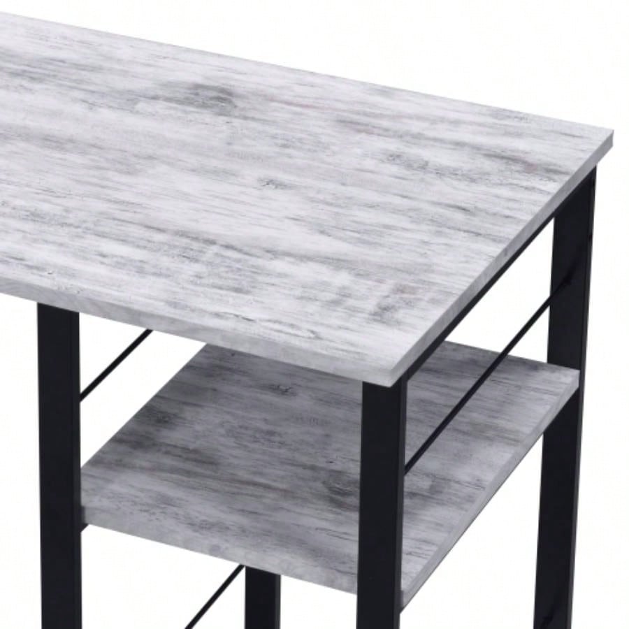 Vadna Antique White Black Writing Desk