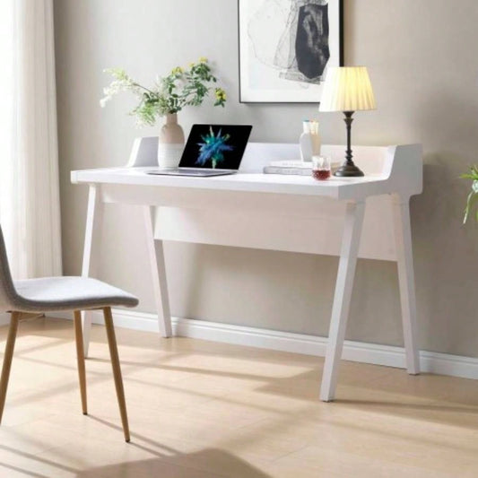 Home office writing desk Ground outlet USB - A ports finished on back Wooden leg frame