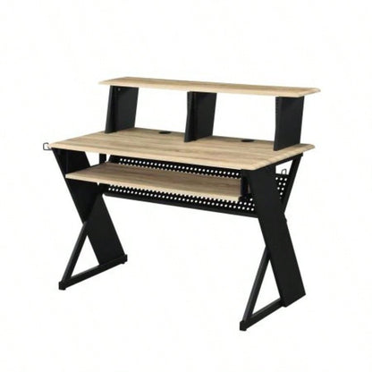 Eleazar Natural Oak Music Recording Studio Desk