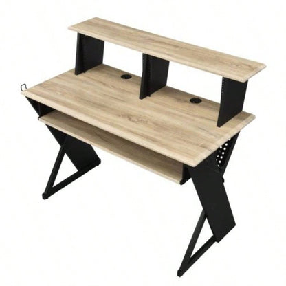 Eleazar Natural Oak Music Recording Studio Desk