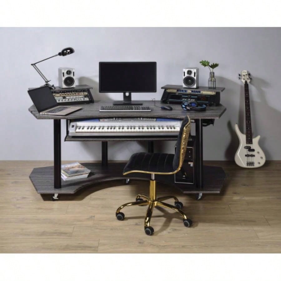 Eleazar Natural Oak Music Recording Studio Desk