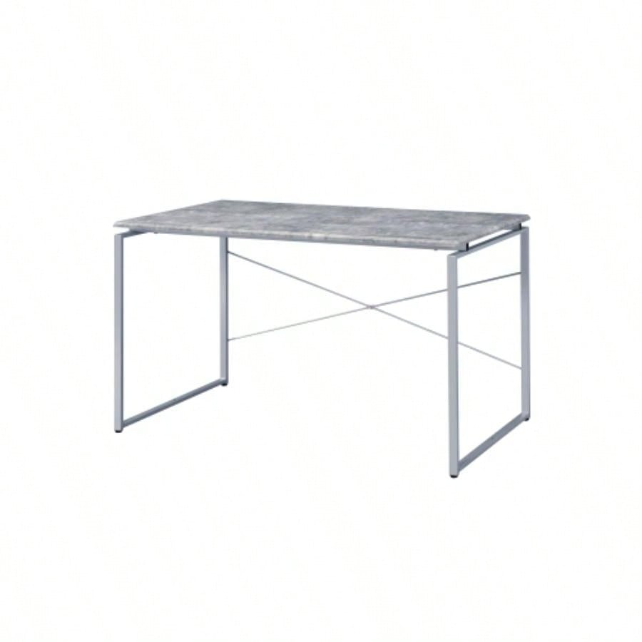 Jurgen Faux Concrete Silver Writing Desk