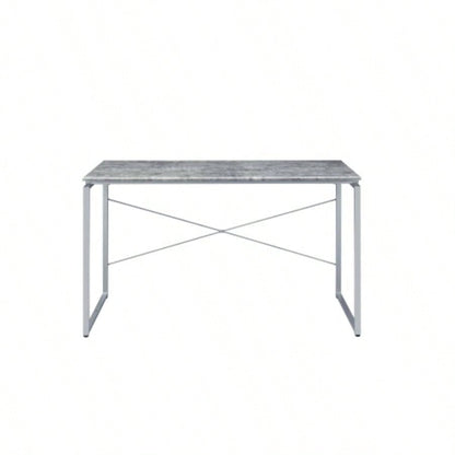 Jurgen Faux Concrete Silver Writing Desk