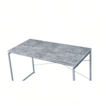 Jurgen Faux Concrete Silver Writing Desk