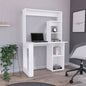 Writing Computer Desk with Storage Shelves and Hutch, Black