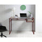 Yasin Glass Top Red Writing Desk