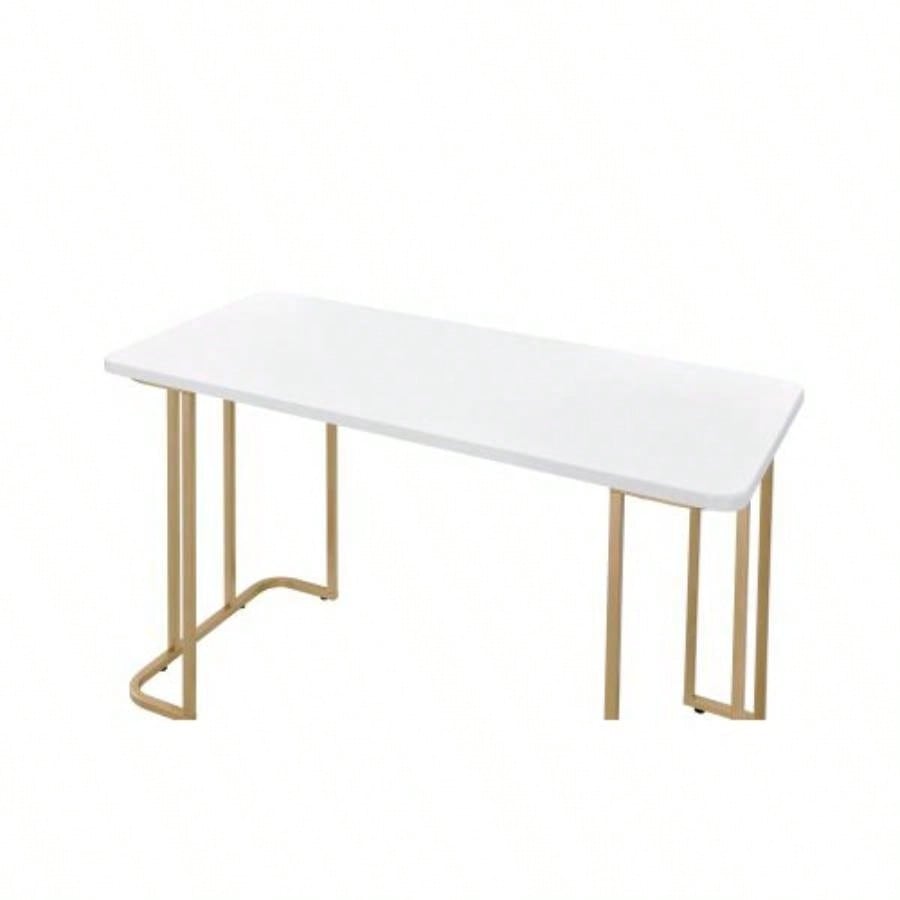 Estie White Gold Writing Desk