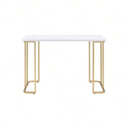 Estie White Gold Writing Desk